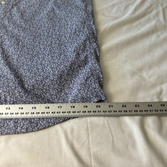 St. Croix Men's Long Sleeve Bluish-Purple Allover Patterned Button Up Shirt M - Picture 10 of 11